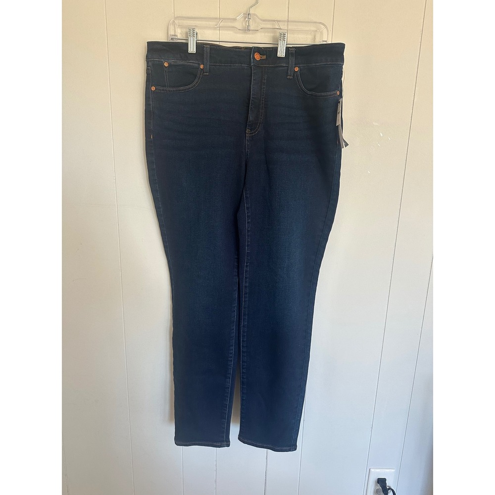 Talbots NWT Slim Fit Ankle Length Stretch Jeans Dark Wash Size 12